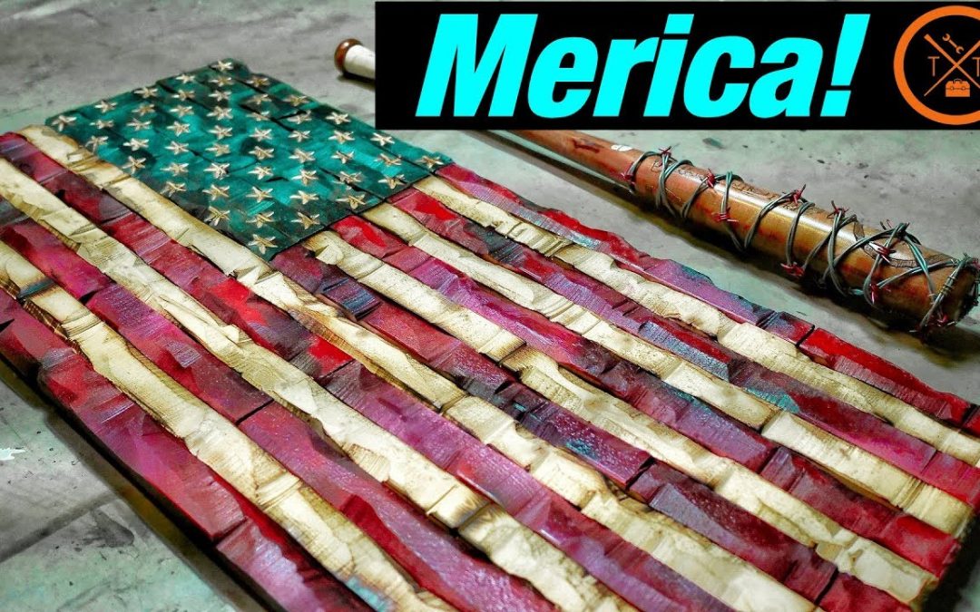 Wooden AMERICAN FLAG for Your Gun Safe //  🇺🇲